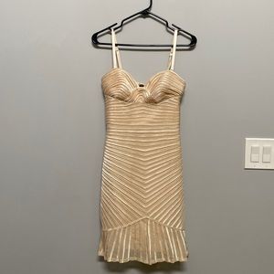 Size XS Bebe Expressive Embellished Binding Dress